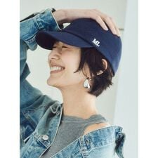 ポイントロゴ刺繍キャップ