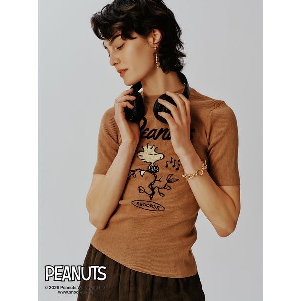 PEANUTS RECORDS】ウッドストックジャガードリブニット | ミラ