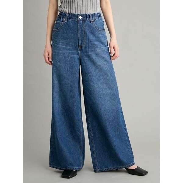 MILA PANTS】ウエストゴムドロストイージーデニムパンツ | ミラ