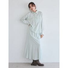 シルキータッチシャツ×ナロースカートSET UP | ミラ オーウェン(Mila 