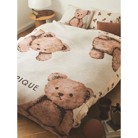 ジェラートピケ 【Sleep】 【HOLIDAY】ベアジャガードマルチカバー  