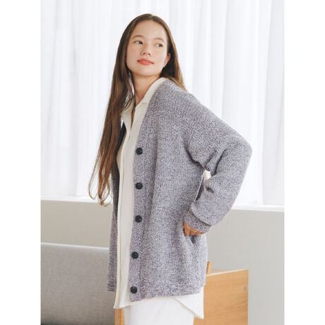 ジェラートピケ　メランジホットモコカーディガン