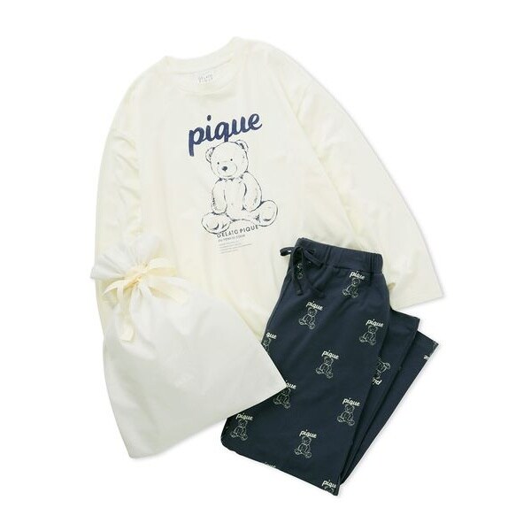 ジェラートピケ×ロブション❤︎ロゴ柄ロンT&ロングパンツセット gelato pique - 【JOEL ROBUCHON】 ワンポイントロゴロングT