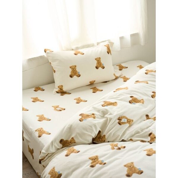 ジェラート ピケ] sleep 3カラーベア柄2点セット(セミダブル)