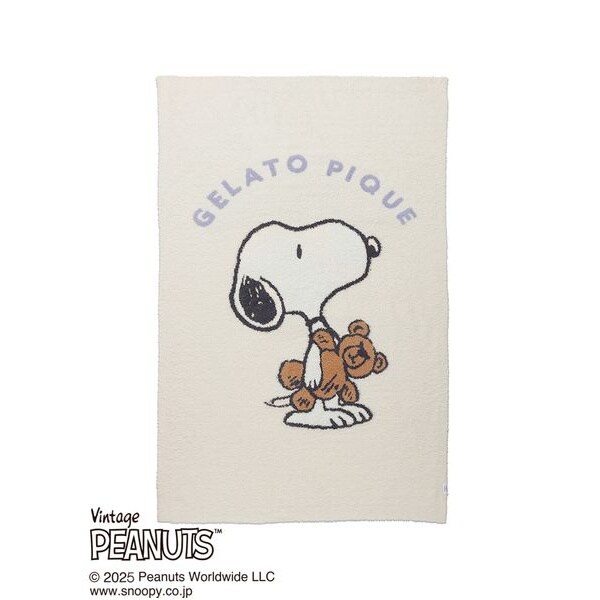 PEANUTS】SNOOPY×BEAR ジャガードブランケット | ジェラート