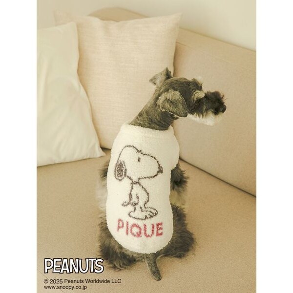 【即購入OK】ジェラートピケ CAT&Dog ベビモコスヌーピープルオーバー　M PEANUTS】【CAT&DOG】スヌーピーベビモコジャガードプルオーバー