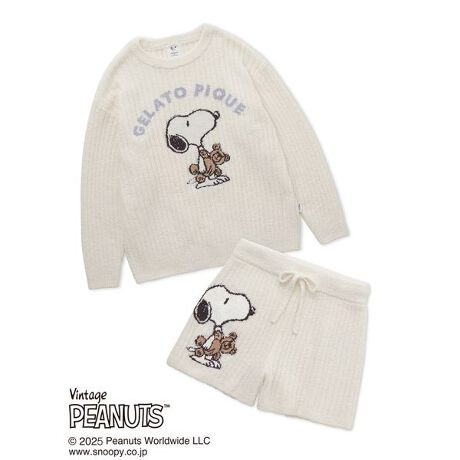 PEANUTS】【ONLINE限定】SNOOPY×BEAR ジャガードプルオーバー&ショート  