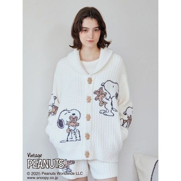 美品 ジェラートピケ SNOOPY ベビモコ ジャガードショールカーディガン L PEANUTS】【ONLINE限定カラーあり】【UNISEX】SNOOPY×BEAR