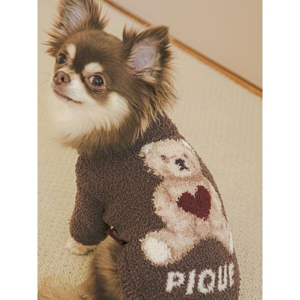柴犬ジャガードプルオーバー　gelato pique CAT&DOG】ベビモコ柴犬ジャガードプルオーバー（ペット服