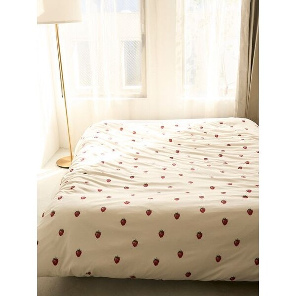 Sleep】ストロベリー柄掛けカバー（ダブル） | ジェラート ピケ(gelato