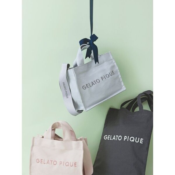  ★キャンバス ロゴ ショルダーバッグ トートバッグ キャンバスロゴショルダーバッグ | ジェラート ピケ(gelato