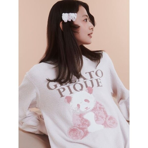 お歳暮 人気 オシャレ パンダジャガードワンピース | ジェラート ピケ(gelato pique ルームウェア・パジャマ