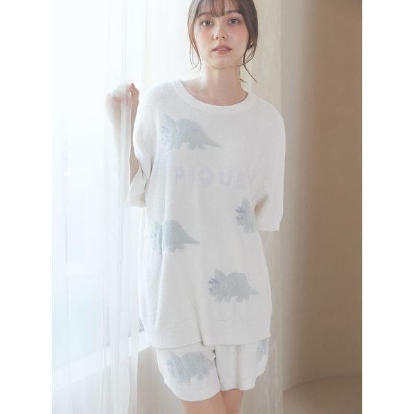 ジェラートピケ トイプードルジャガードプルオーバー& ショートパンツ