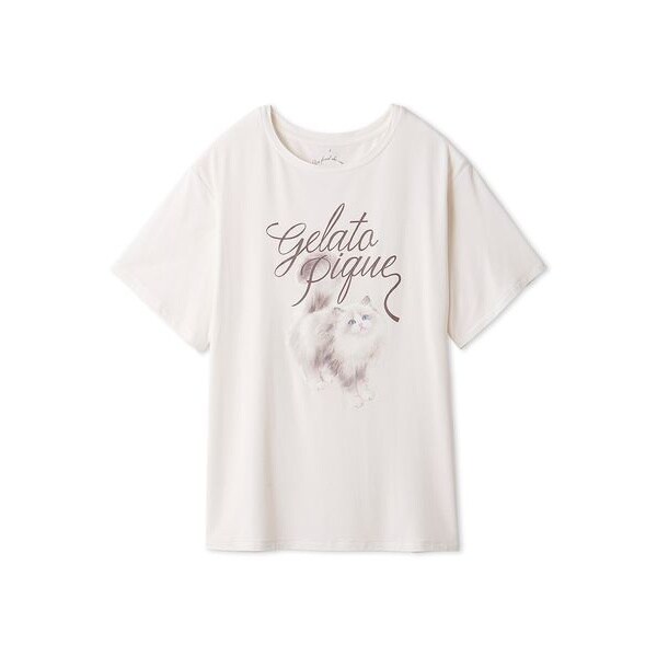 gelatopique ジェラートピケ　CAT柄ワンポイントTシャツロングパンツ CAT柄ワンポイントTシャツ | ジェラート ピケ(gelato pique