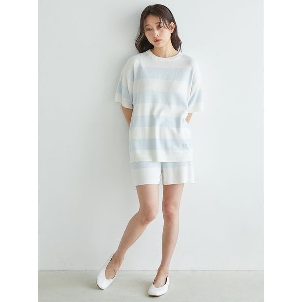 接触冷感】【ONLINE限定】ビションフリーゼ柄Tシャツ&ロング