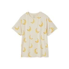 【接触冷感】フルーツ柄Tシャツ