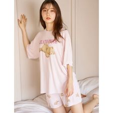 【ONLINE限定】【接触冷感】ベアワンポイントTシャツ&ショートパンツセット