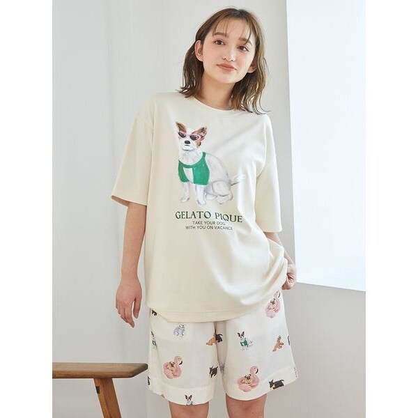 gelato pique 【UNISEX】Tシャツ ハーフパンツセット UNISEX】SUMMER DOG総柄ハーフパンツ | ジェラート ピケ(gelato