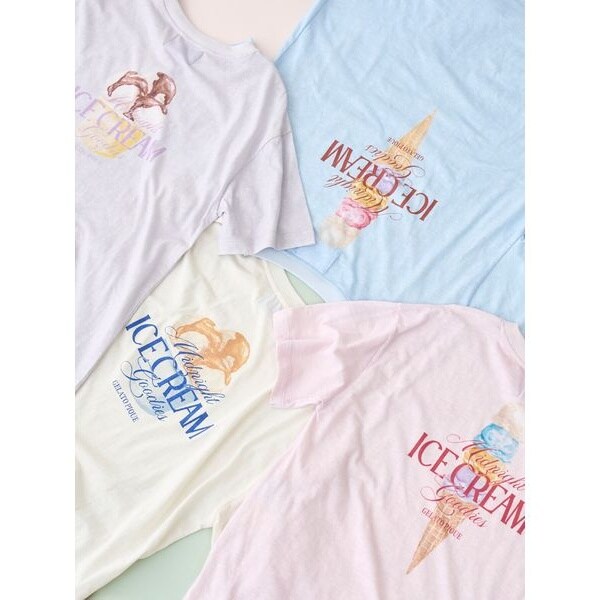 【gelato pique】接触冷感 ICEワンポイントビッグ Tシャツ gelato pique｜【COOL COLLECTION】【接触冷感】ICEワンポイント