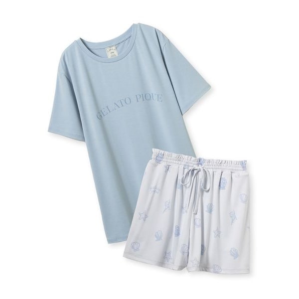 接触冷感】モチーフ4柄ワンポイントTシャツ&ショートパンツ