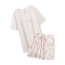 【接触冷感】モチーフ4柄ワンポイントTシャツ&ショートパンツセット