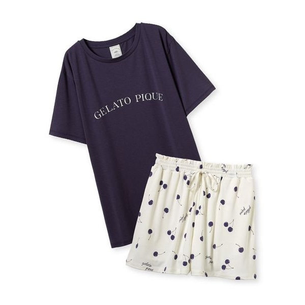 接触冷感】モチーフ4柄ワンポイントTシャツ&ショートパンツ