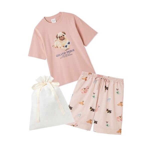 Gelato Pique メランジベアジャガードセットアップ　ベージュ Gelato Pique メランジベアジャガードセットアップ ベージュ