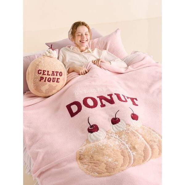 ♡新品♡ジェラートピケ♡【Sleep】ケーキジャガードマルチカバー♡いちご♡苺 Sleep】スイーツ ジャガードマルチカバー | ジェラート ピケ