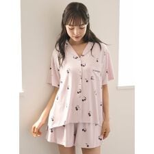 【接触冷感】チェリー柄シャツ