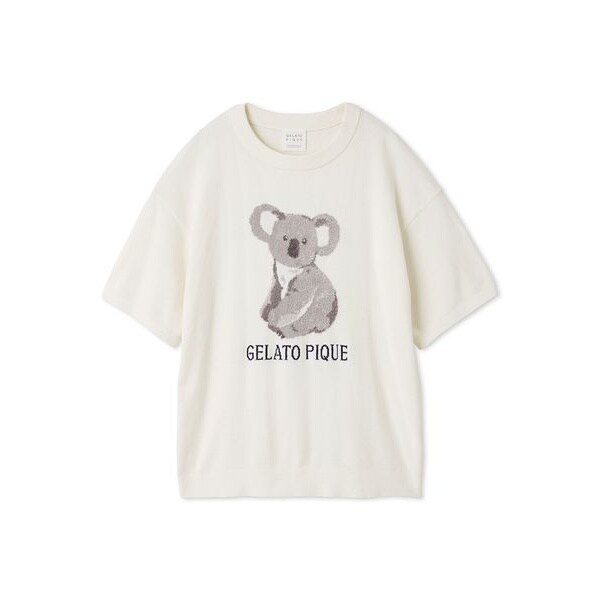 コアラ柄　ジャガードプルオーバー　パンツ　上下　ジェラートピケ　コアラの親子 ラッピング済み】コアラジャガードプルオーバー&ショートパンツSET