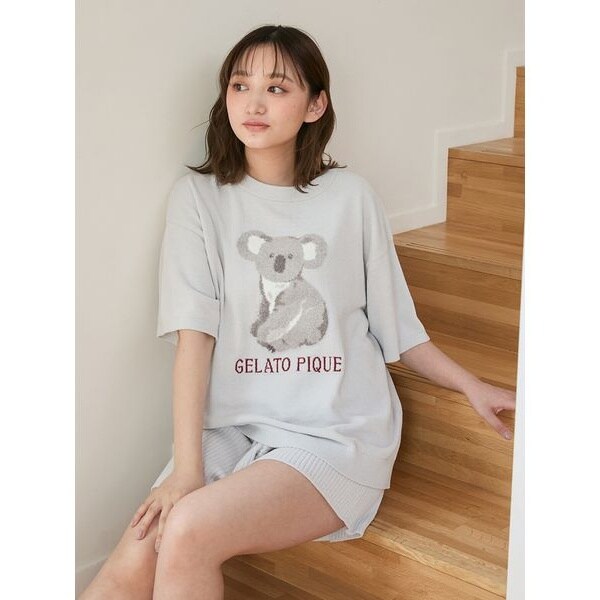 新品　ジェラートピケ　コアラ　もこもこパジャマ コアラジャガードプルオーバー | ジェラート ピケ(gelato pique