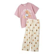 【ONLINE限定】スポーティーベアワンポイントTシャツ＆総柄ロングパンツセット