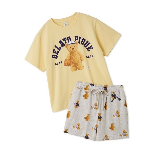 ONLINE限定】CAT柄ワンポイントTシャツ&ロングパンツセット