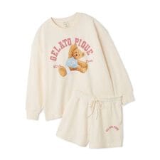 【ONLINE限定】スポーティーベア裏毛プルオーバー＆裏毛ショートパンツセット