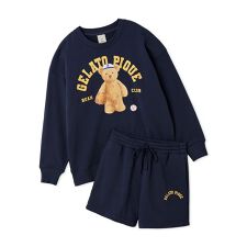 【ONLINE限定】スポーティーベア裏毛プルオーバー＆裏毛ショートパンツセット