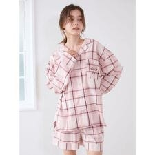 トレンドチェック柄シャツ