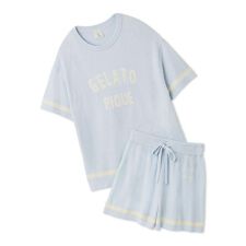 【ONLINE限定】スムーズィートリム半袖プルオーバー＆ショートパンツセット