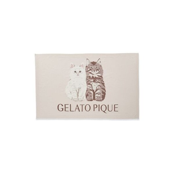 新品未使用品★gelato pique ジェラートピケ CAT ブランケット ツインズキャット ジャガード ブランケット ネイビー