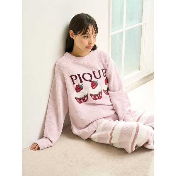 モチーフジャガードボーダーロングパンツ | ジェラート ピケ(gelato