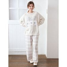 ジェラート ピケ(gelato pique)のモチーフジャガードボーダーロングパンツ