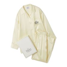 【JOEL ROBUCHON】【販路限定】シルクサテンシャツ＆ロングパンツセット