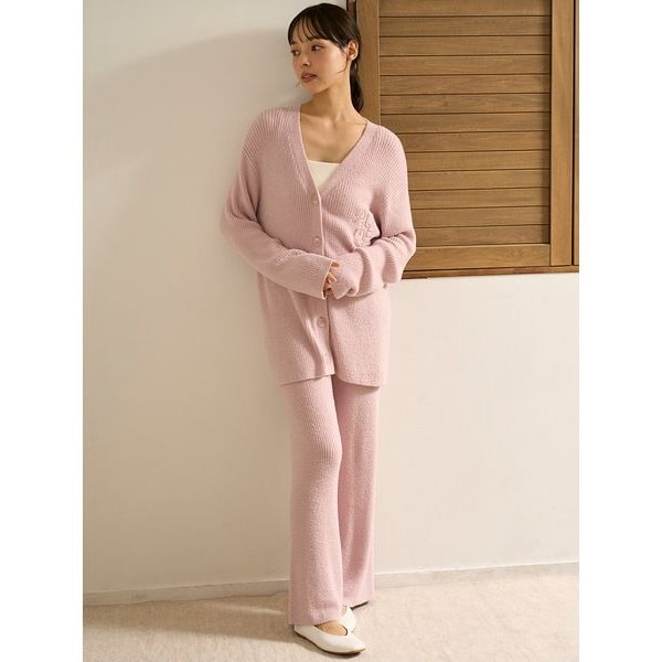 【新品】ジェラートピケ　温調パンツ 調温スムーズィーリブロングパンツ(ロングパンツ)｜ルームウェア