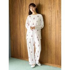 モチーフ3柄ロングパンツ