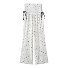 針抜きリボン柄ロングパンツ