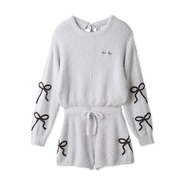 【新品】ジェラピケ gelato piqueリボンフェザーロンパース リボン リボンフェザーロンパース(ワンピース)｜ルームウェア・パジャマ通販の