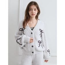 ジェラート ピケ(gelato pique)のリボンフェザーカーディガン