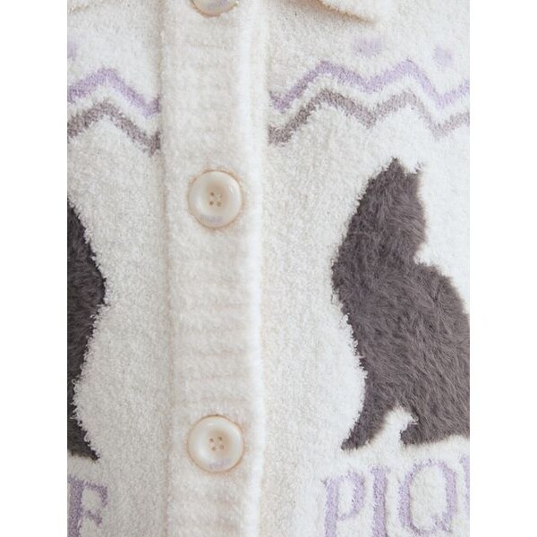 CATジャガード衿付きカーディガン | ジェラート ピケ(gelato pique