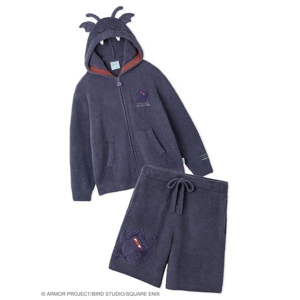 ジェラートピケ　SMサイズ　ドラゴンクエスト　　ドラキー　パーカー&ハーフパンツ gelato pique｜【ドラゴンクエスト】【キッズ】ドラキーパーカ