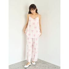 リボン柄ロングパンツ