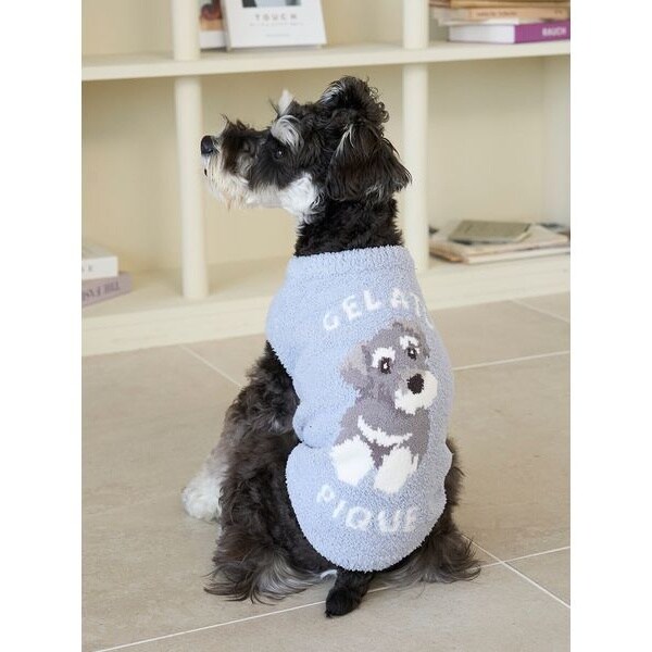 ジェラートピケ【CAT&DOG】シュナウザー柄カットソープルオーバー CAT&DOG】シュナウザー柄カットソープルオーバー(ウェア